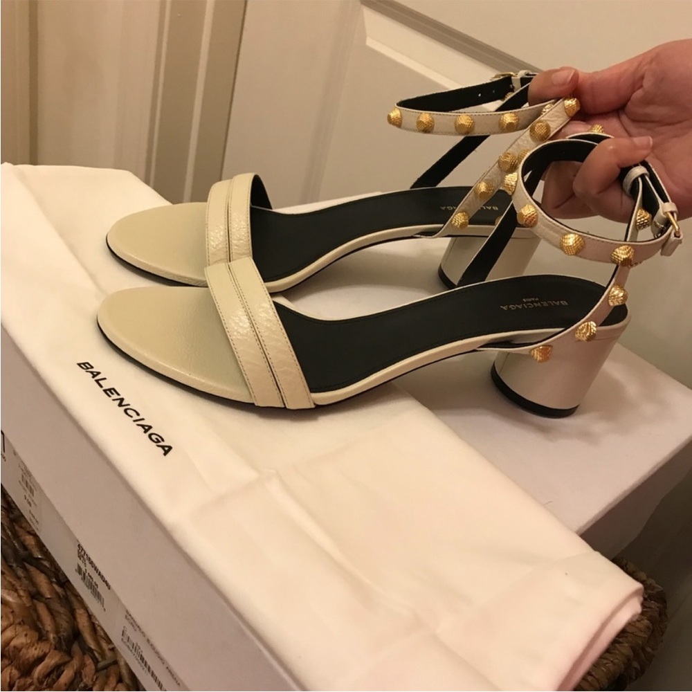 Balenciaga Arena White Sandals